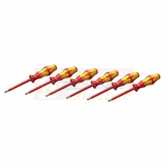 SR 6,5 SET Sada 6ks šroubováků plochých 1000V Kraftform, rozměry 2,5-6,5mm